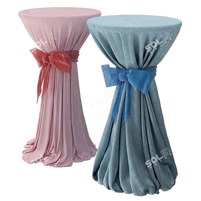 Elegant Bow Cocktail Table 3D model image 1