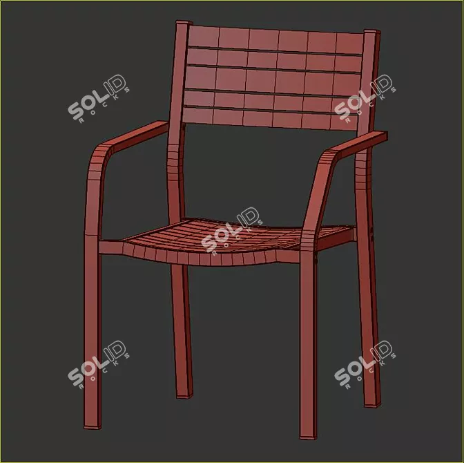 Modern Outdoor Table and Chairs Set 3D model image 6