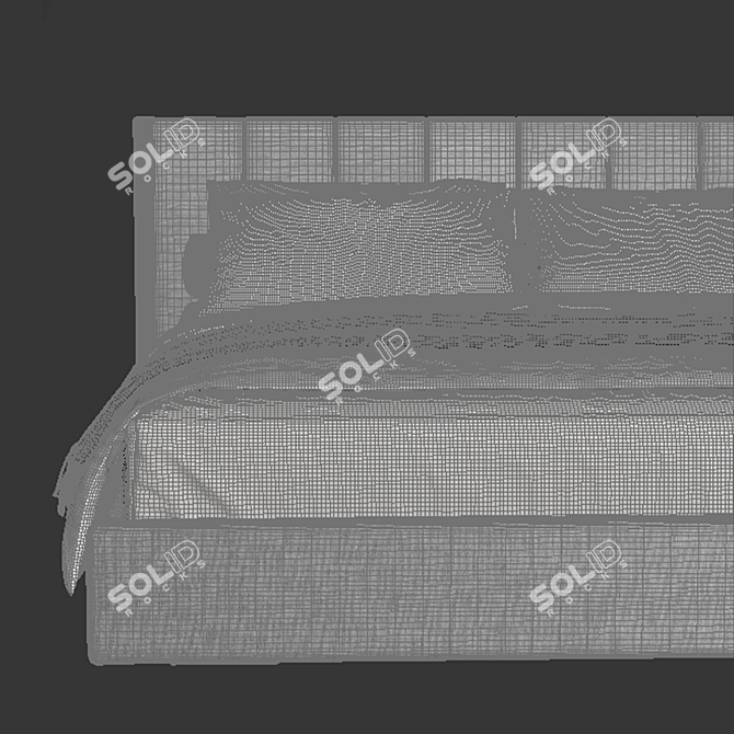 Modern West Elm Shelter Bed 3D model image 3