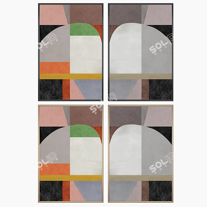 Gallery Collection: Set of 2 Wall Paintings 3D model image 2