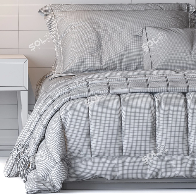 Alessa Fabric Shelter Bed: Extended Elegance 3D model image 4