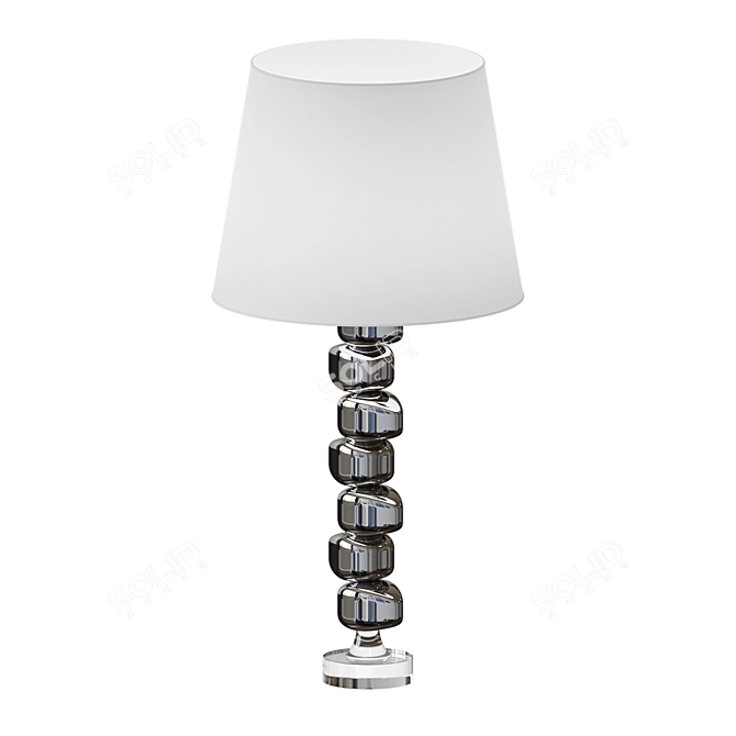 Elegant White Table Lamp 3D model image 1