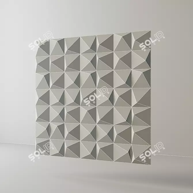 Elegant Gypsum 3D Panel: ArtRelief's ART-1055 3D model image 3