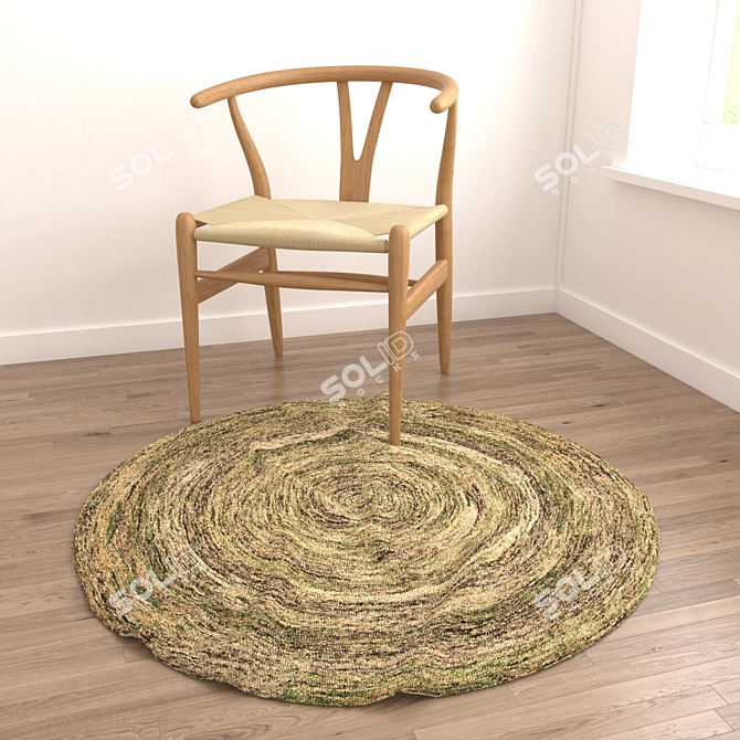 Round Rugs Set 6pcs | VRay & Corona 3D model image 5