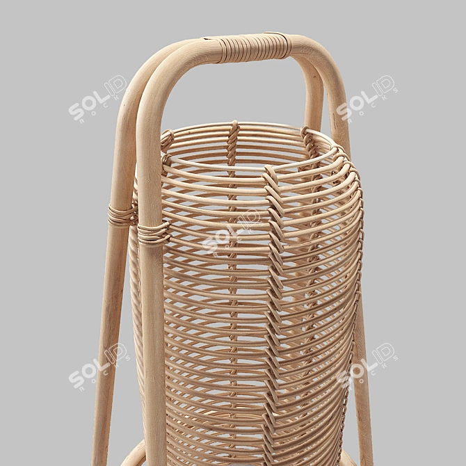 Nacelle Rattan Standing Lamp 3D model image 11