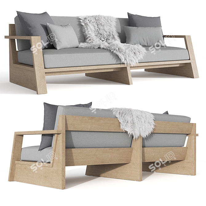 RH TROPEA 72: Luxurious Sofa for Ultimate Comfort 3D model image 2