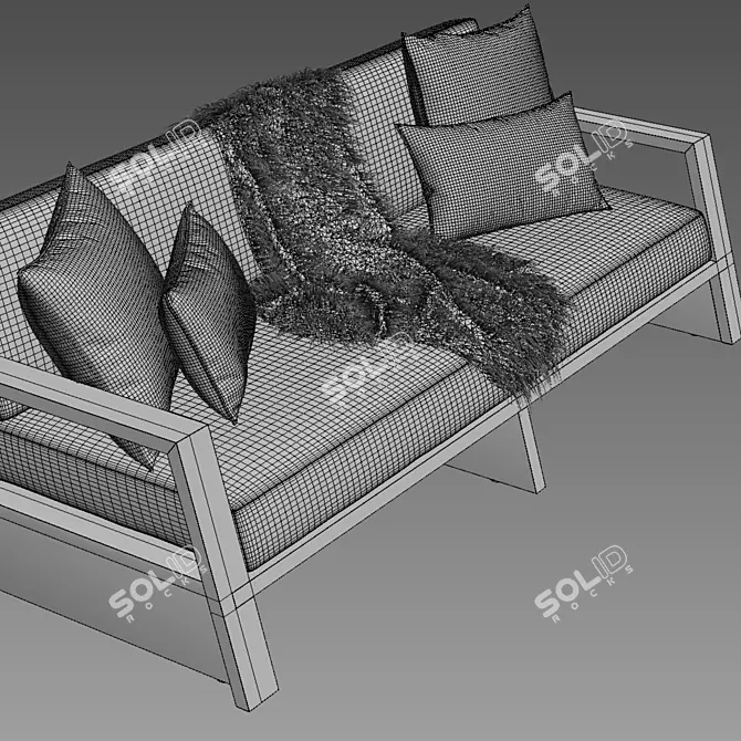 RH TROPEA 72: Luxurious Sofa for Ultimate Comfort 3D model image 3