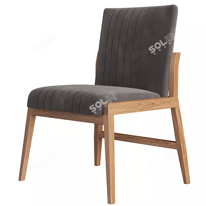 Elegant Alena Dining Chair 3D model image 2