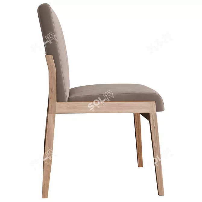 Elegant Alena Dining Chair 3D model image 4