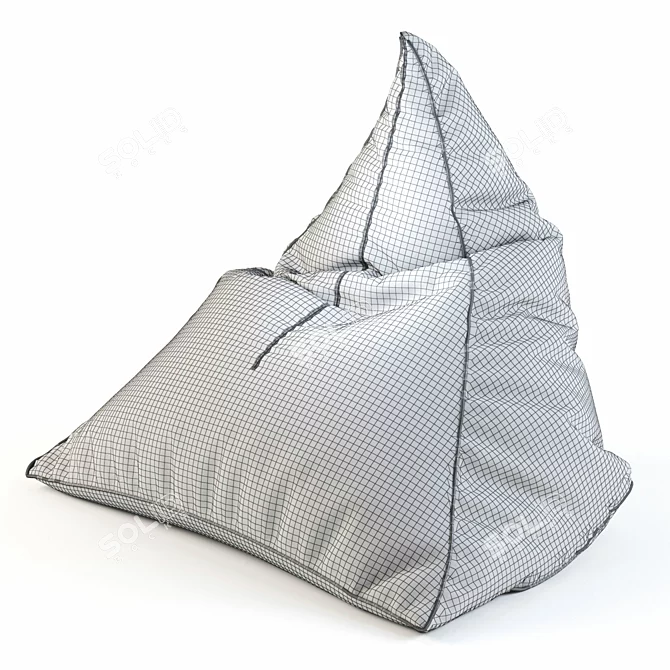 SAIL OUTDOOR Fabric Bean Bag Pouf: Comfortable and Stylish Outdoor Seating 3D model image 8