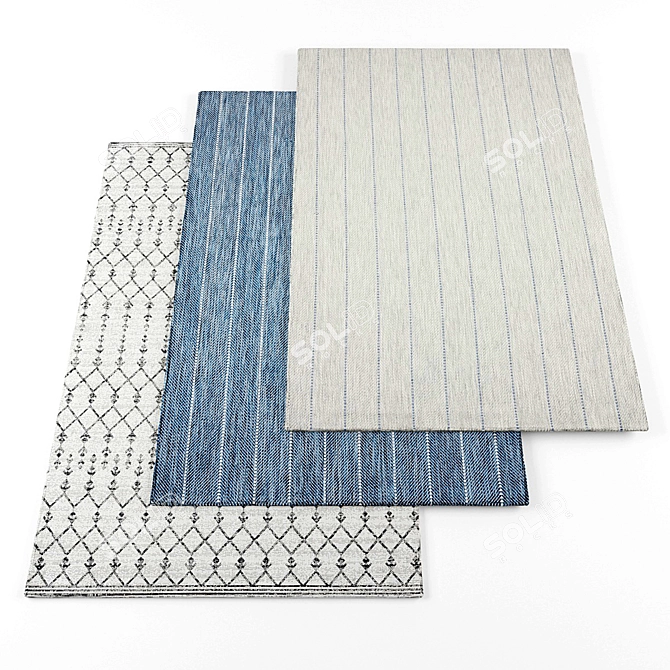 6-Piece Rug Set | Random Texture Bundle 3D model image 1