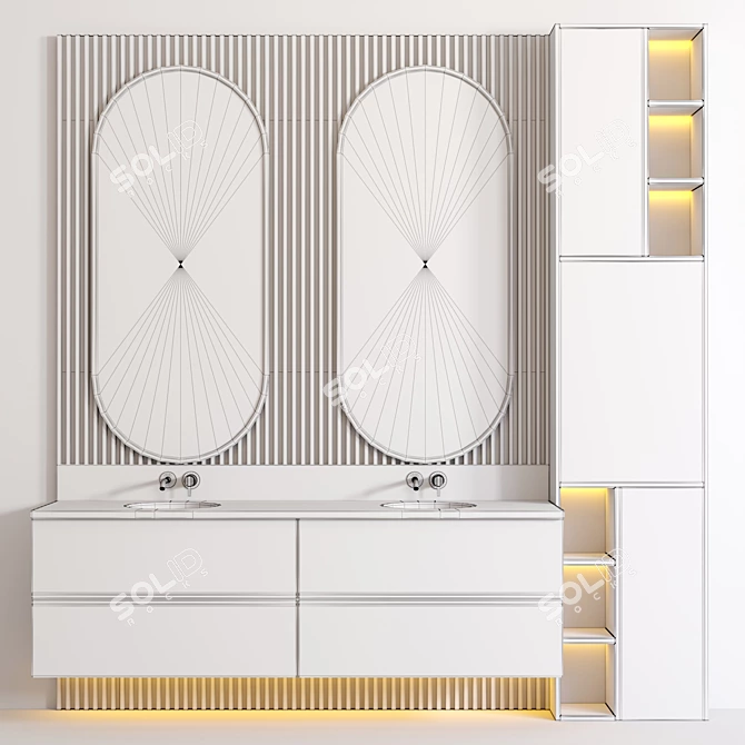 Sleek Bathroom Oasis by Inbani 3D model image 5