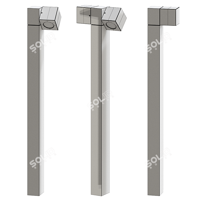 Dexter Cube Spike Mono Outdoor Light 3D model image 2