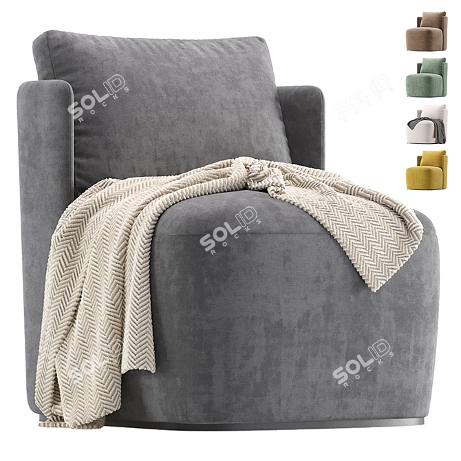 Madeira Armchair: Timeless Elegance in Cazarina 3D model image 1