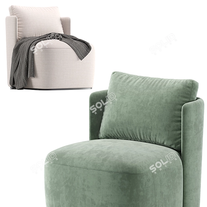 Madeira Armchair: Timeless Elegance in Cazarina 3D model image 4