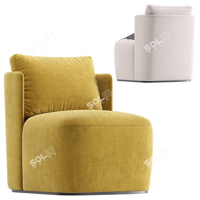 Madeira Armchair: Timeless Elegance in Cazarina 3D model image 6