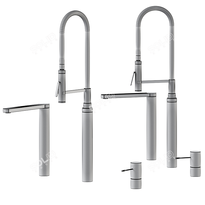 KWC ONO Swivel Spout Mixer Tap 3D model image 2