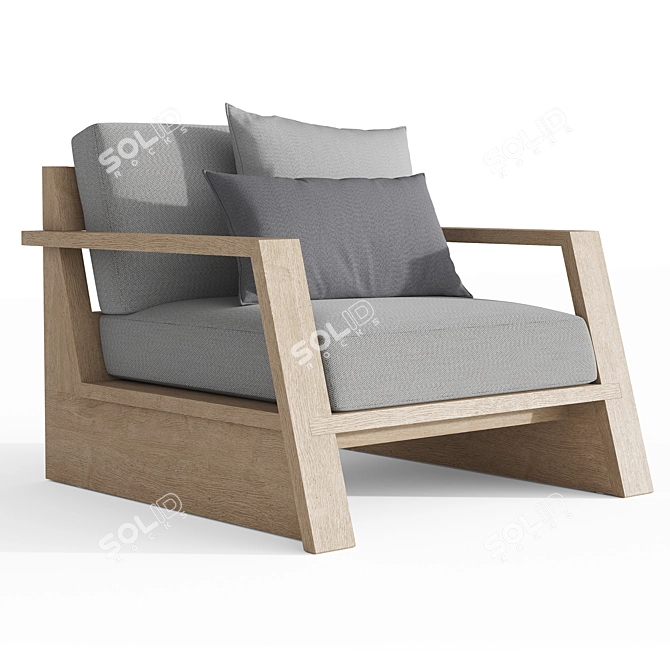 RH TROPEA Lounge Chair: Modern Comfort and Style 3D model image 1