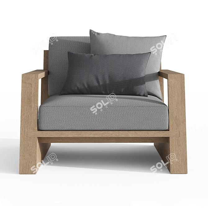 RH TROPEA Lounge Chair: Modern Comfort and Style 3D model image 2