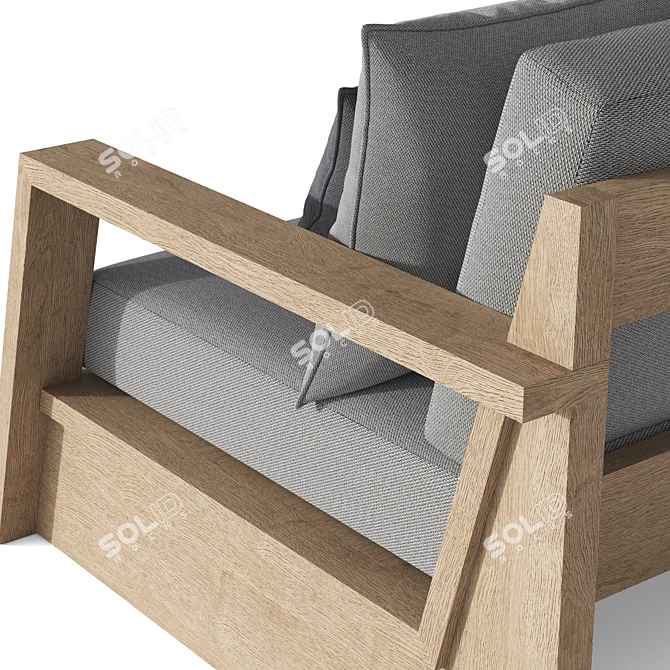 RH TROPEA Lounge Chair: Modern Comfort and Style 3D model image 3