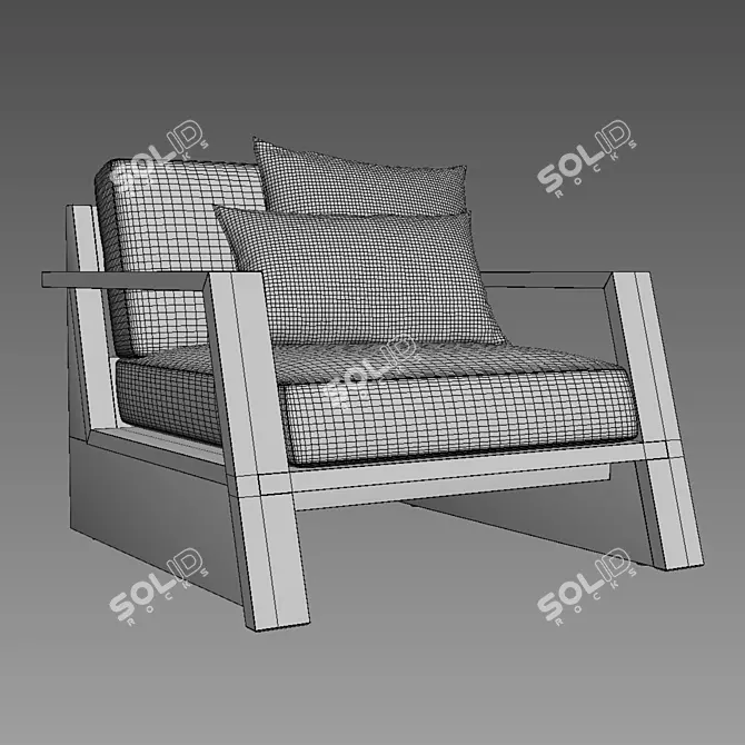 RH TROPEA Lounge Chair: Modern Comfort and Style 3D model image 5