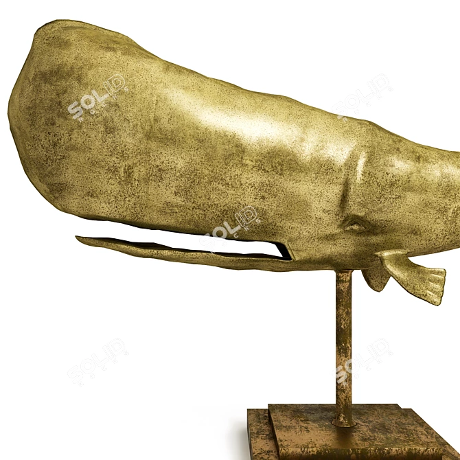 Title: Modern Whale Sculpture 3D model image 4