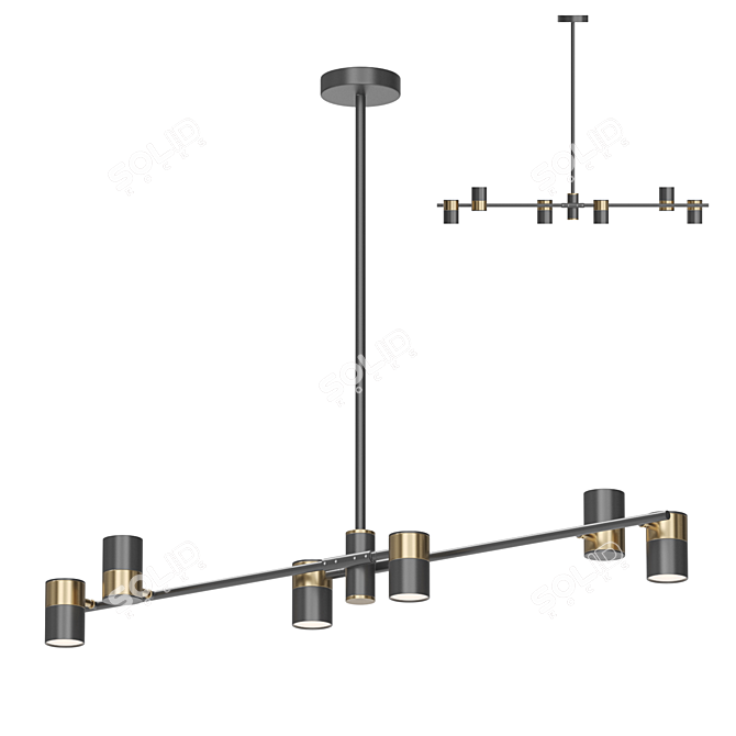 Sleek LED Linear Lampatron GITTAN 6 3D model image 1