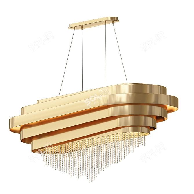 Gilded Crystal Luxury Snooker 3D model image 1