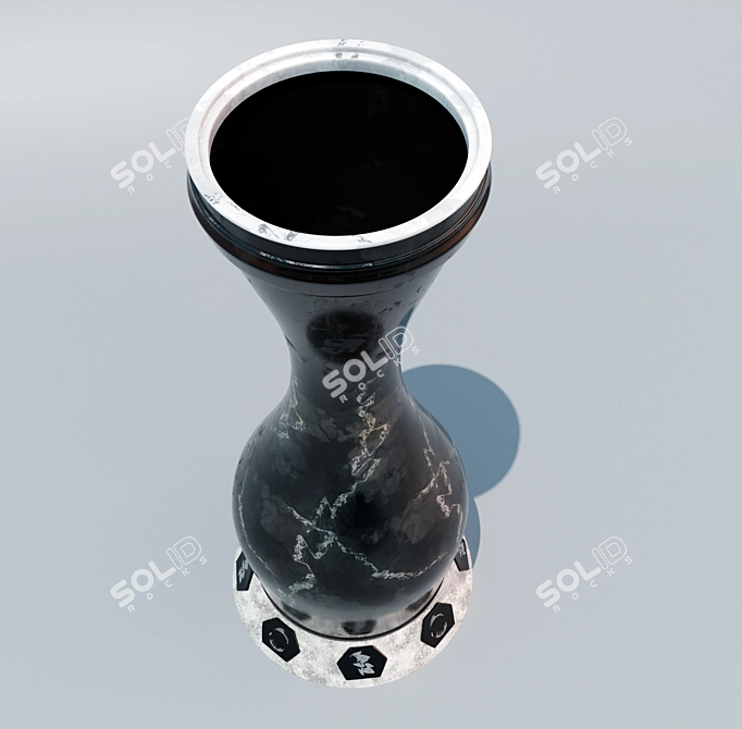 Elegance in Glass: Decorative Vase 3D model image 2