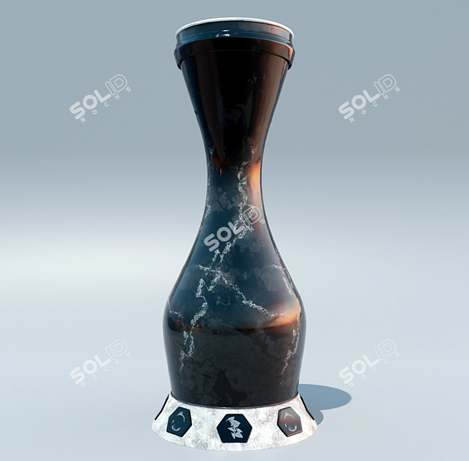 Elegance in Glass: Decorative Vase 3D model image 3