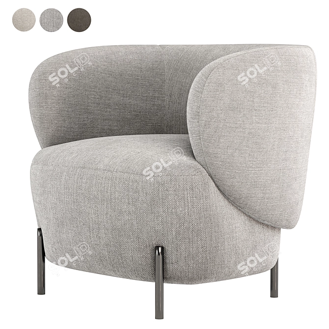 Modern LABIMBA Armchair: 3 Color Options, Multiple Formats 3D model image 1