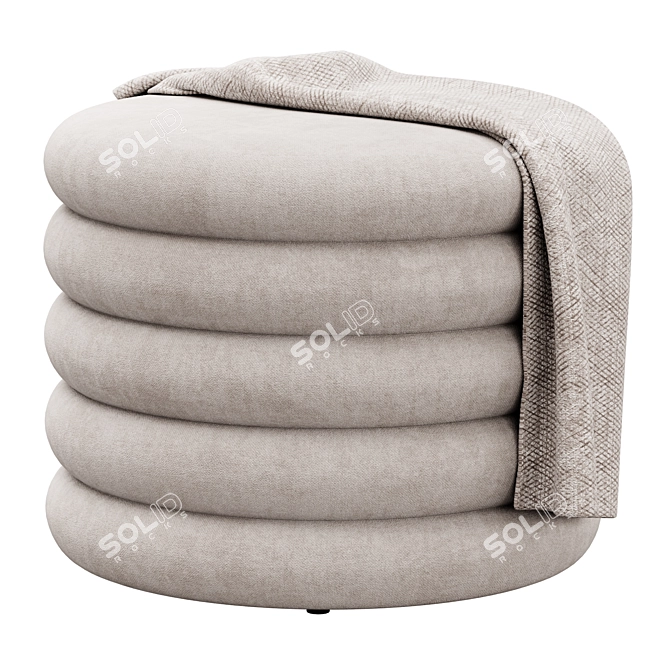 Snoozer Fabric Storage Ottoman 3D model image 2