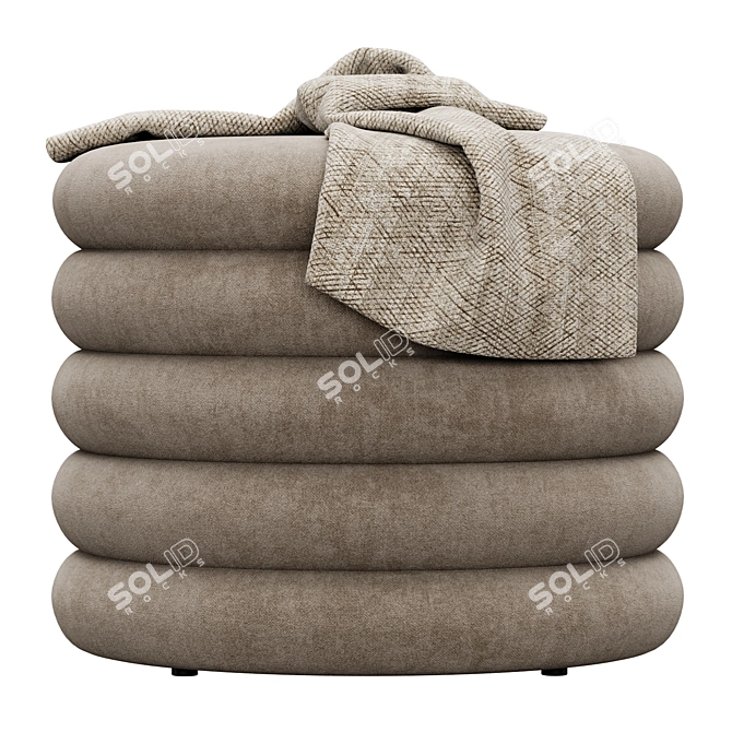 Snoozer Fabric Storage Ottoman 3D model image 5