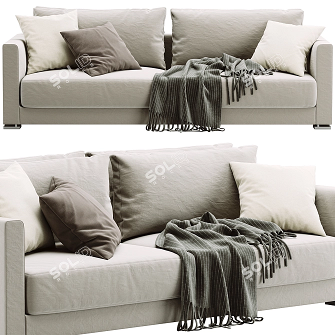 Bristol Poliform: Stylish & Compact Sofa 3D model image 1