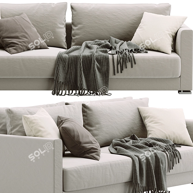 Bristol Poliform: Stylish & Compact Sofa 3D model image 4