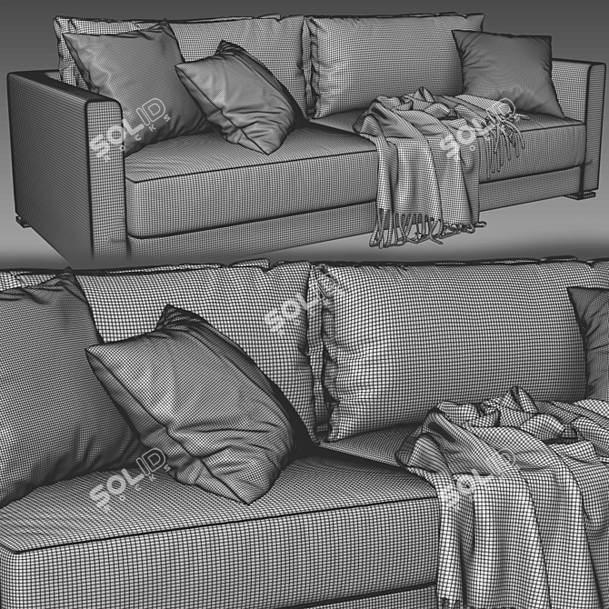 Bristol Poliform: Stylish & Compact Sofa 3D model image 5