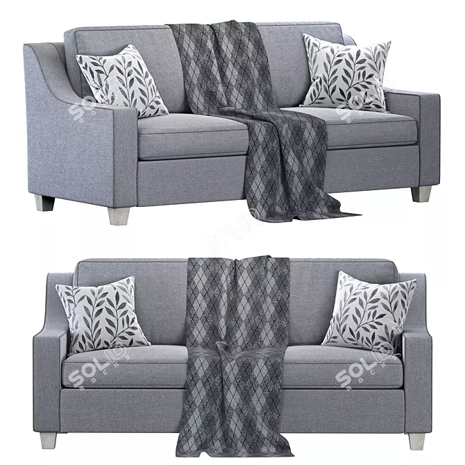 Birchlane Modern Sofa: Stylish and Comfortable 3D model image 1