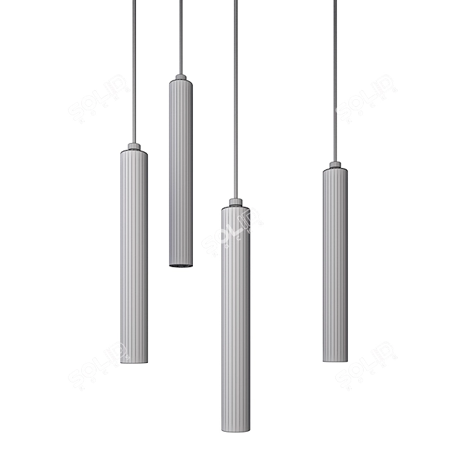 Terrazzo Concrete Ceiling Lamp, Bentu Design 3D model image 4