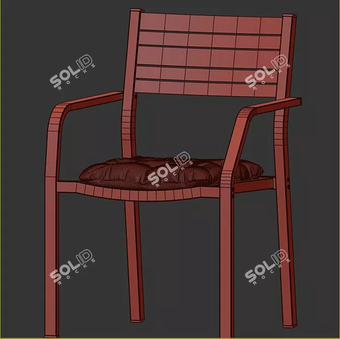 Modern Outdoor Dining Set 3D model image 7