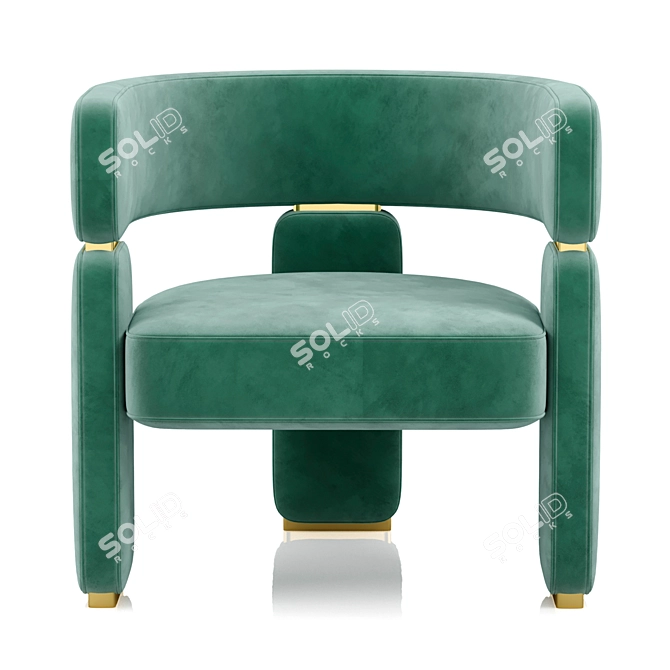 Fendi Casa Margaret Small Armchair: Elegant and Luxurious Seating 3D model image 3