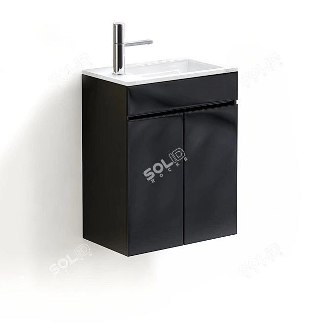 Sleek Zen Bathroom Sink 3D model image 1