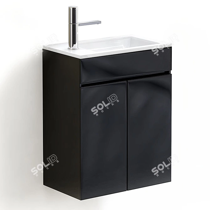 Sleek Zen Bathroom Sink 3D model image 3