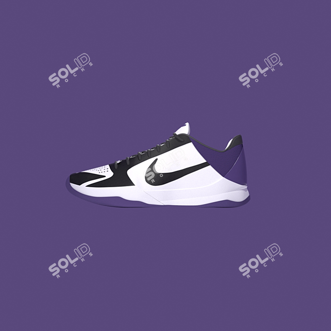 Kobe 5 Basketball Shoes: Unrivaled Performance 3D model image 2