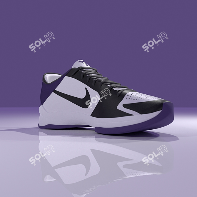 Kobe 5 Basketball Shoes: Unrivaled Performance 3D model image 3