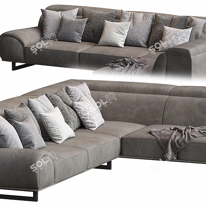 Romantic Corner Sofa – Corona Rendezvous 3D model image 2