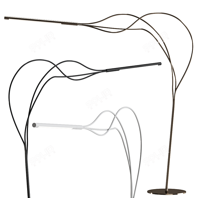 Elegant Vibrato Floor Lamp 3D model image 1