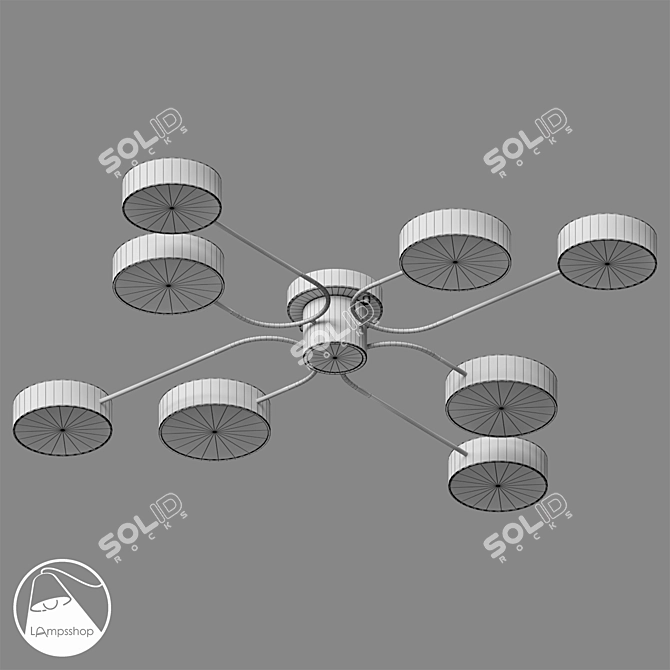 Asmera Chandelier: Elegant Illumination at LampsShop 3D model image 2