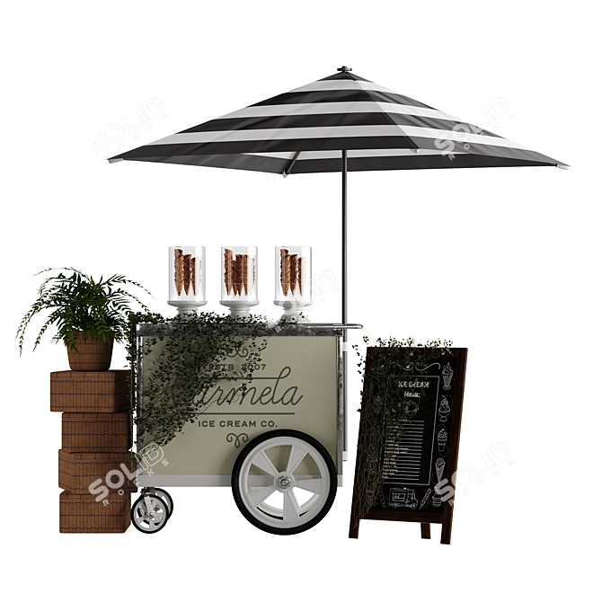 Mini Ice Cream Cart 2014 3D model image 1