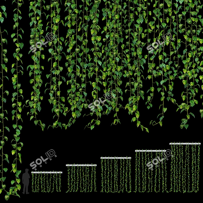  3D Max Hanging Plant Bundle 3D model image 1