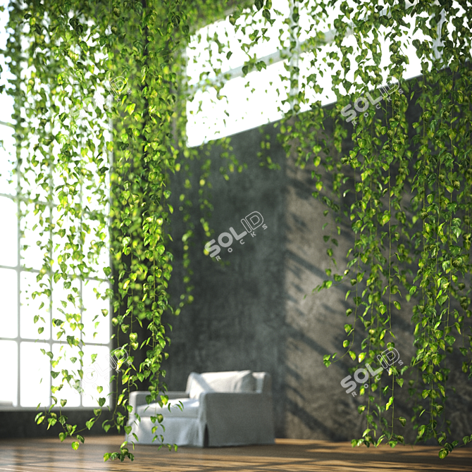  3D Max Hanging Plant Bundle 3D model image 4